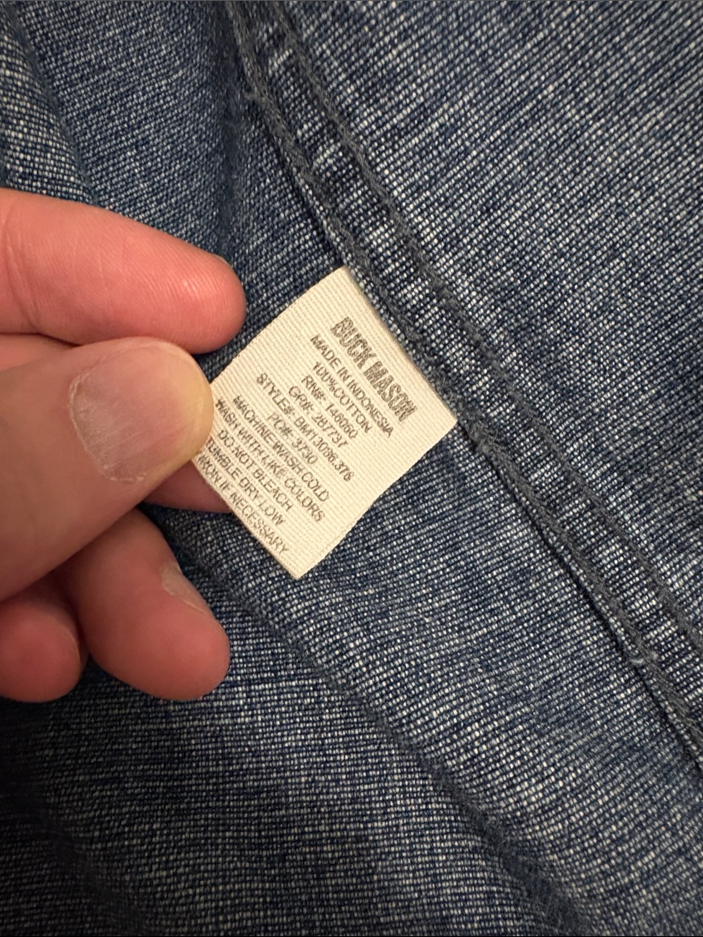 Buck Mason Denim Chore Coat - Picture 5 of 7